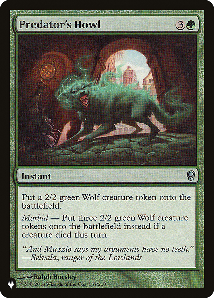 Predator's Howl [The List] | Mega City Incorporated