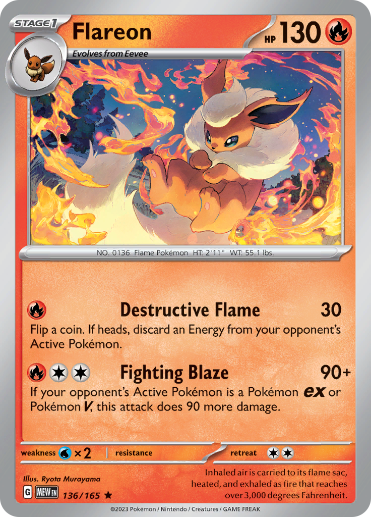 Flareon (136/165) [Scarlet & Violet 151] | Mega City Incorporated