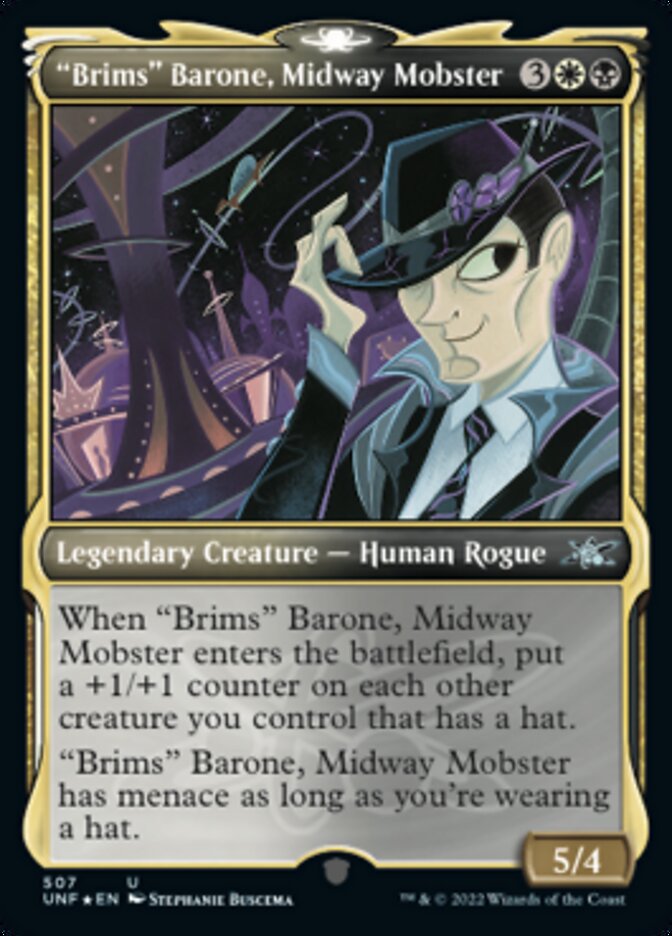 "Brims" Barone, Midway Mobster (Showcase) (Galaxy Foil) [Unfinity] | Mega City Incorporated