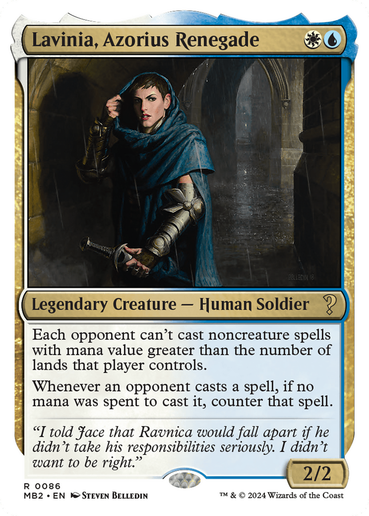 Lavinia, Azorius Renegade (White Border) [Mystery Booster 2] | Mega City Incorporated