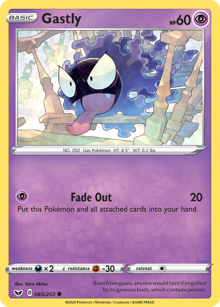 Gastly (083/202) [Sword & Shield: Base Set] | Mega City Incorporated