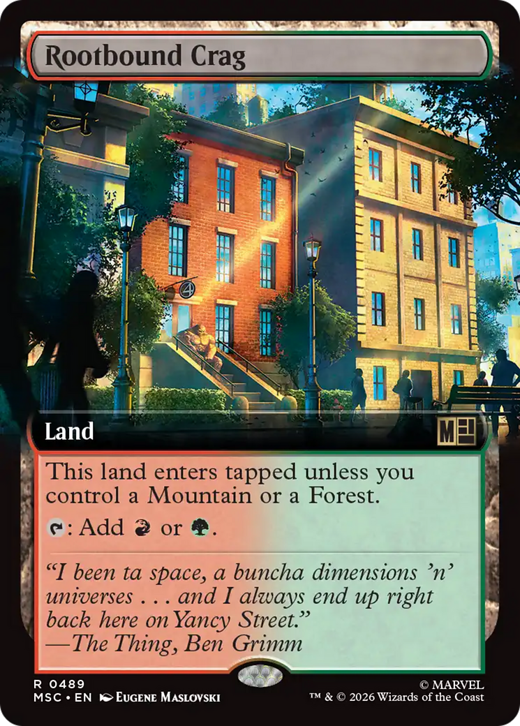 Rootbound Crag (Extended Art) [Marvel Super Heroes Commander] | Mega City Incorporated