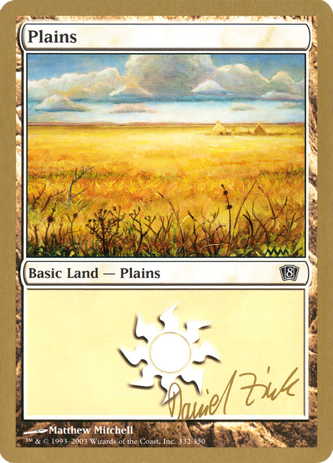 Plains (dz332) (Daniel Zink) [World Championship Decks 2003] | Mega City Incorporated