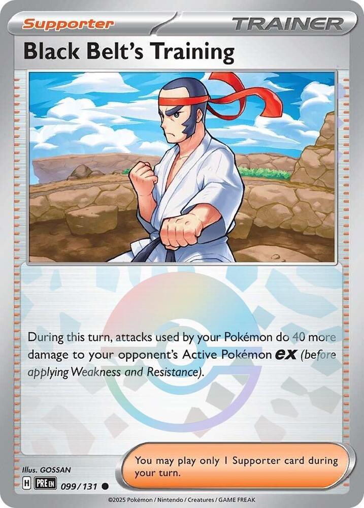 Black Belt's Training (099/131) (Poke Ball Pattern) [Scarlet & Violet: Prismatic Evolutions] | Mega City Incorporated