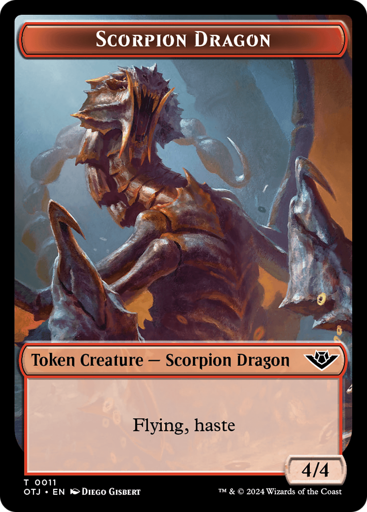 Scorpion Dragon Token [Outlaws of Thunder Junction Tokens] | Mega City Incorporated