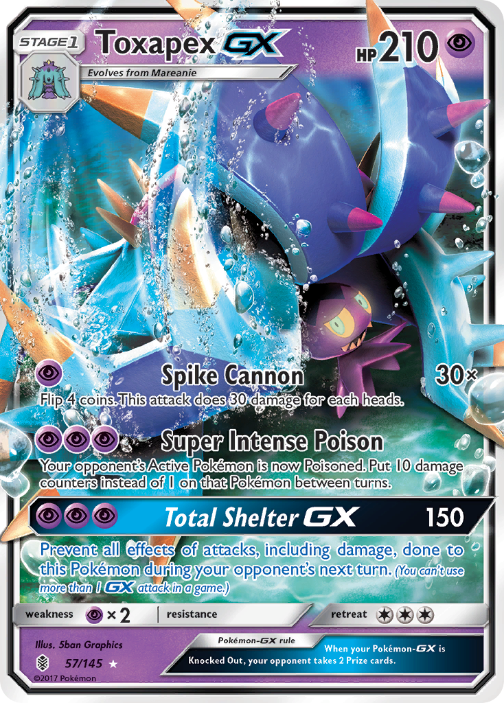 Toxapex GX (57/145) [Sun & Moon: Guardians Rising] | Mega City Incorporated