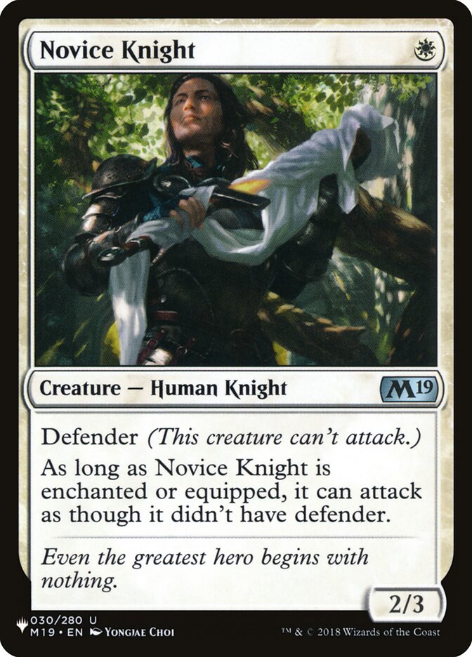 Novice Knight [The List] | Mega City Incorporated