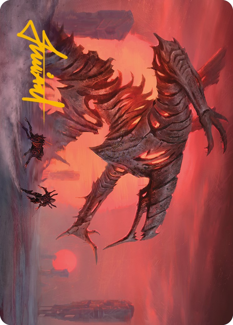 Red Sun's Zenith Art Card (Gold-Stamped Signature) [Phyrexia: All Will Be One Art Series] | Mega City Incorporated