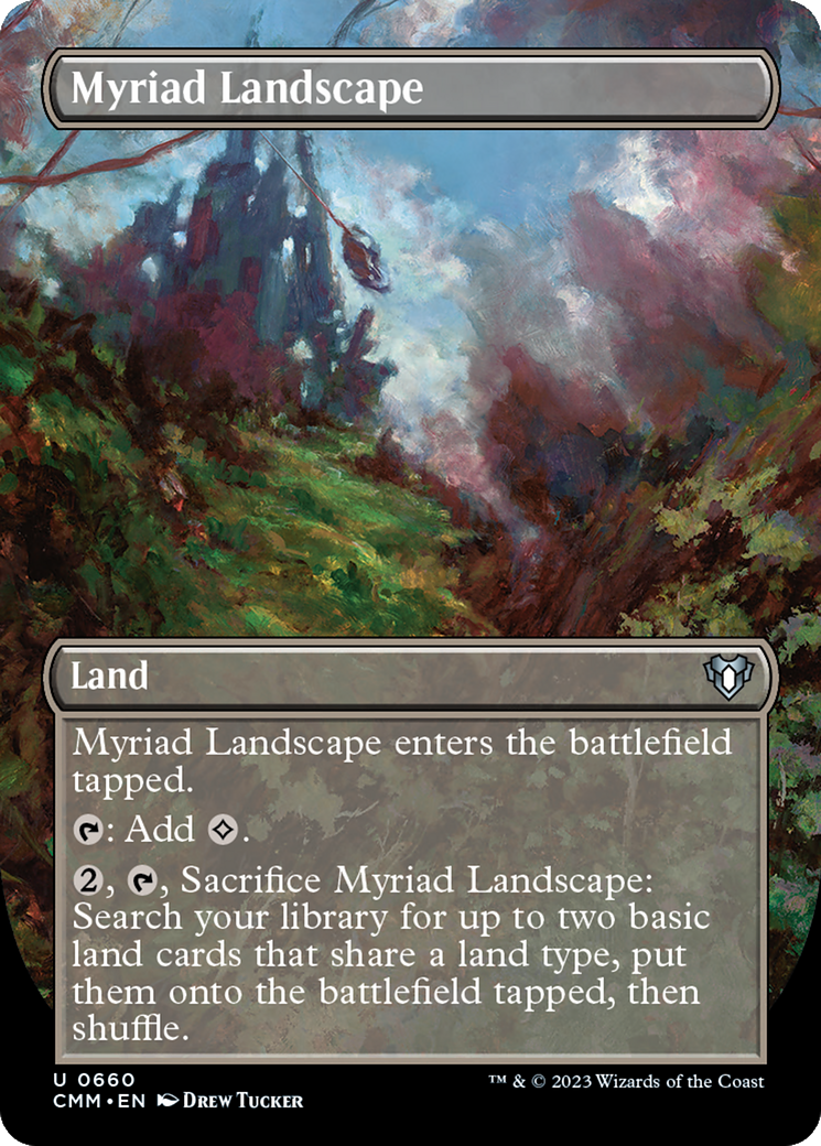 Myriad Landscape (Borderless Alternate Art) [Commander Masters] | Mega City Incorporated