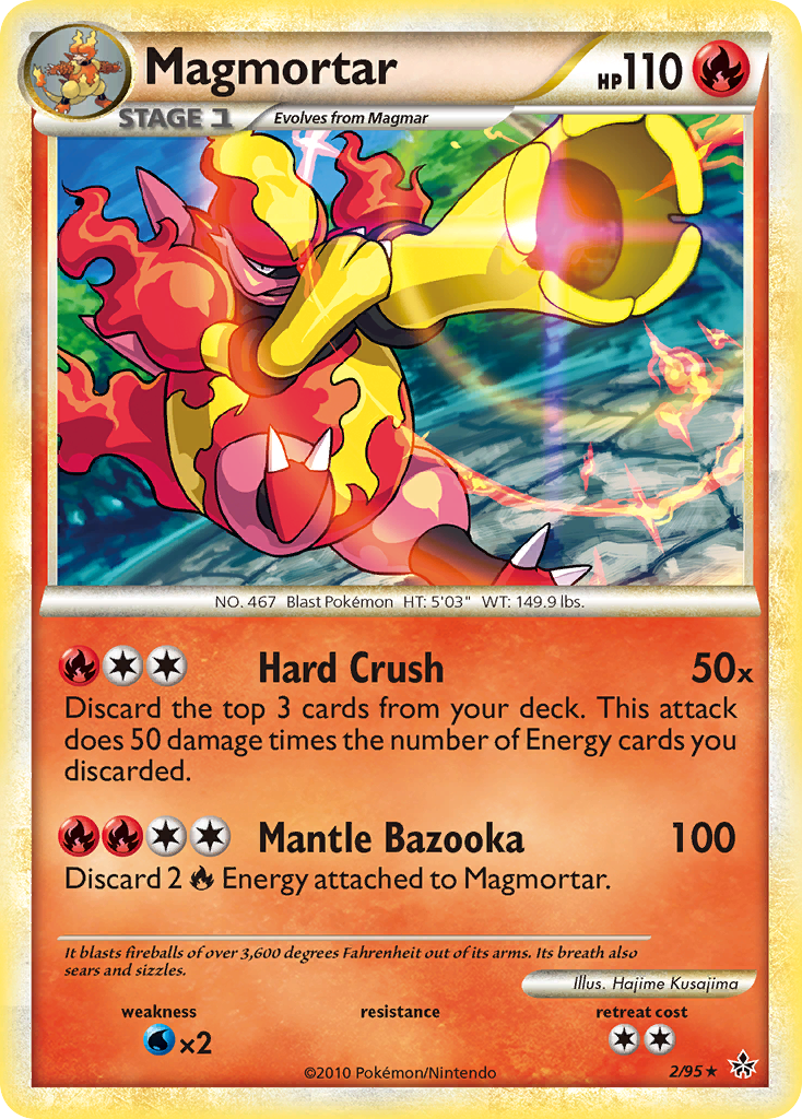 Magmortar (2/95) [HeartGold & SoulSilver: Unleashed] | Mega City Incorporated