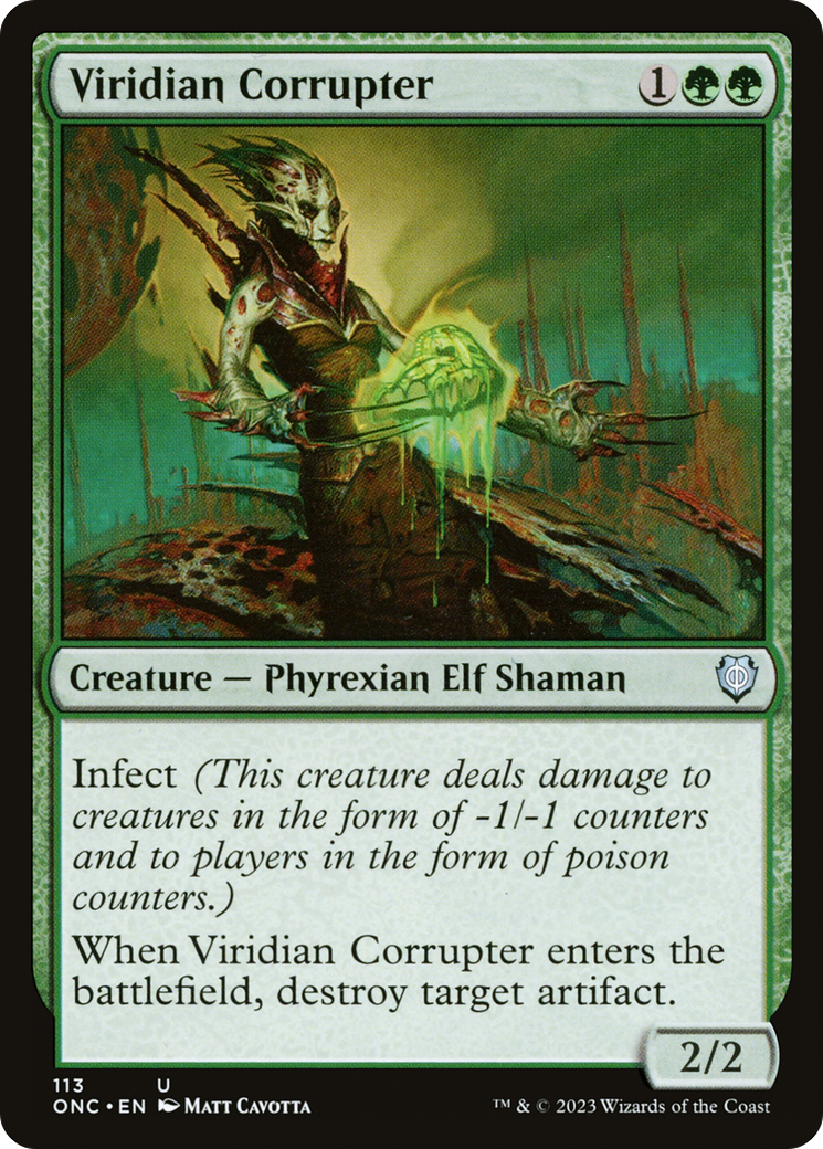 Viridian Corrupter [Phyrexia: All Will Be One Commander] | Mega City Incorporated
