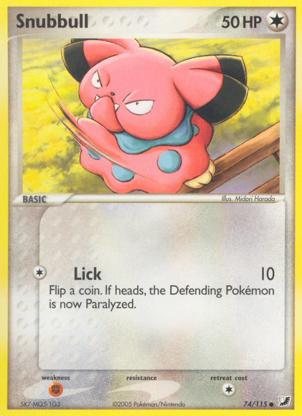 Snubbull (74/115) [EX: Unseen Forces] | Mega City Incorporated
