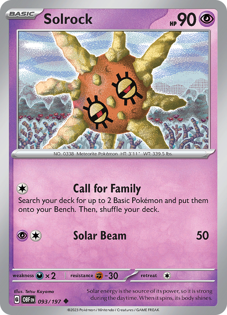 Solrock (093/197) [Scarlet & Violet: Obsidian Flames] | Mega City Incorporated