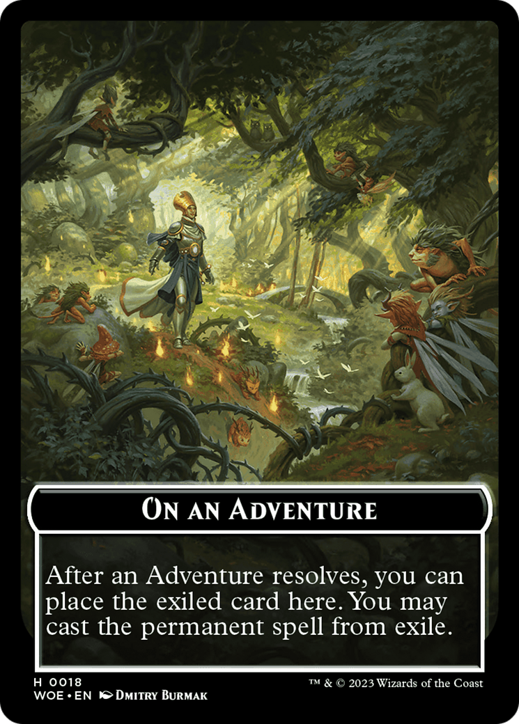 Wicked Role / Cursed Role // Emblem - On An Adventure Double-Sided Token [Wilds of Eldraine Tokens] | Mega City Incorporated