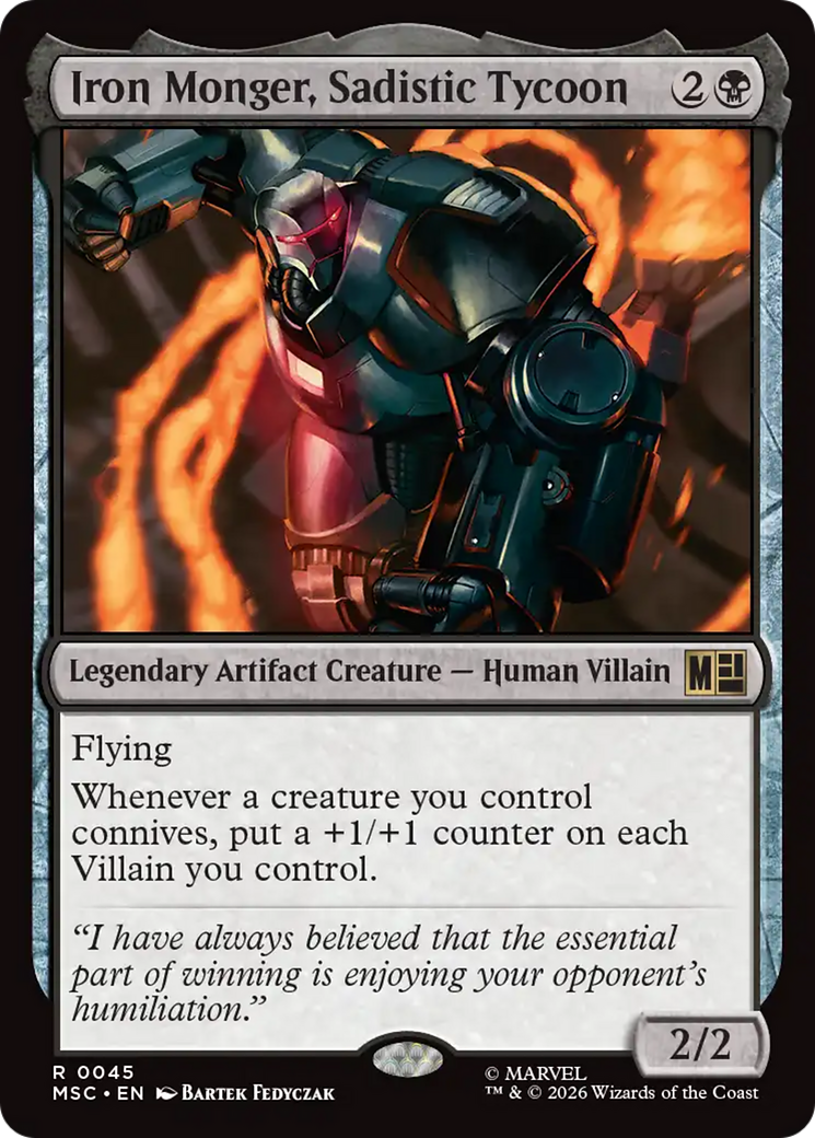 Iron Monger, Sadistic Tycoon (Surge Foil) [Marvel Super Heroes Commander] | Mega City Incorporated