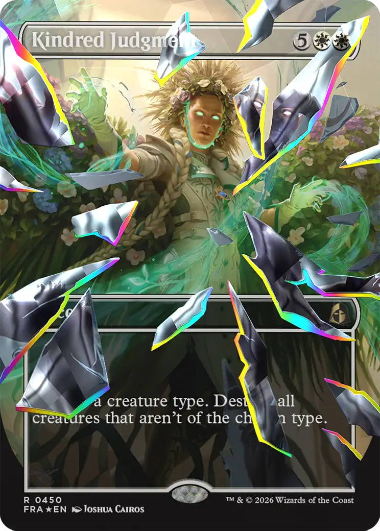 Kindred Judgment (Borderless) (Facet Foil) [Reality Fracture] | Mega City Incorporated