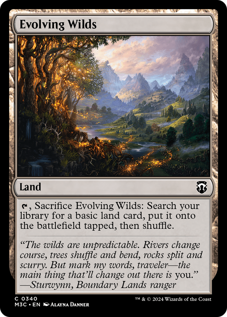 Evolving Wilds (Ripple Foil) [Modern Horizons 3 Commander] | Mega City Incorporated