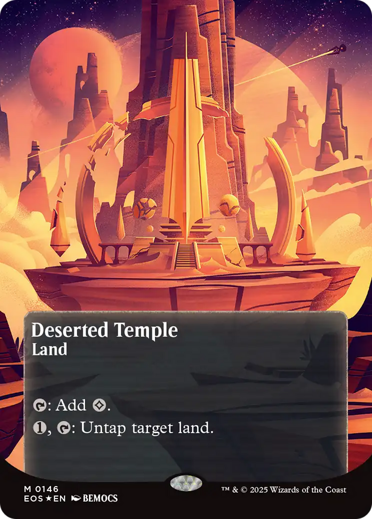 Deserted Temple (0146) (Borderless) (Galaxy Foil) [Edge of Eternities: Stellar Sights] | Mega City Incorporated