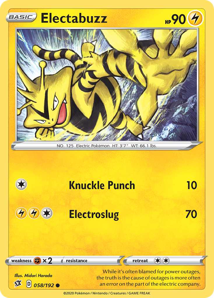 Electabuzz (058/192) [Sword & Shield: Rebel Clash] | Mega City Incorporated