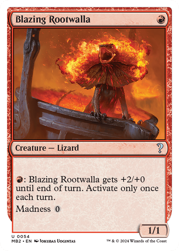 Blazing Rootwalla (White Border) [Mystery Booster 2] | Mega City Incorporated