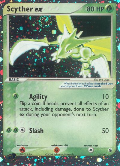 Scyther ex (102/109) [EX: Ruby & Sapphire] | Mega City Incorporated