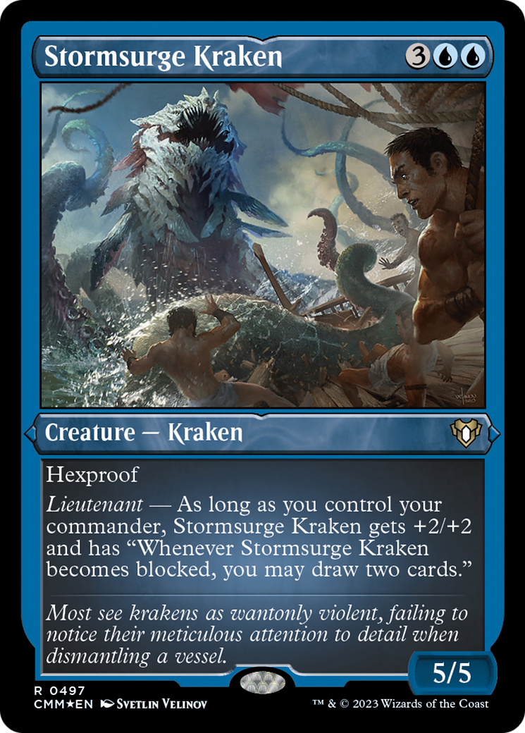 Stormsurge Kraken (Foil Etched) [Commander Masters] | Mega City Incorporated