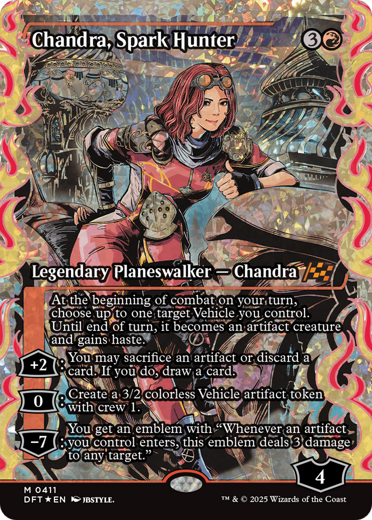 Chandra, Spark Hunter (Showcase) (Fracture Foil) [Aetherdrift] | Mega City Incorporated