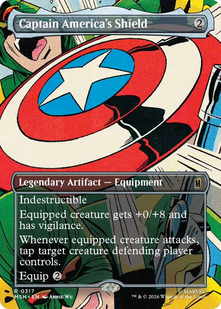 Captain America's Shield (Borderless) (0317) [Marvel Super Heroes] | Mega City Incorporated