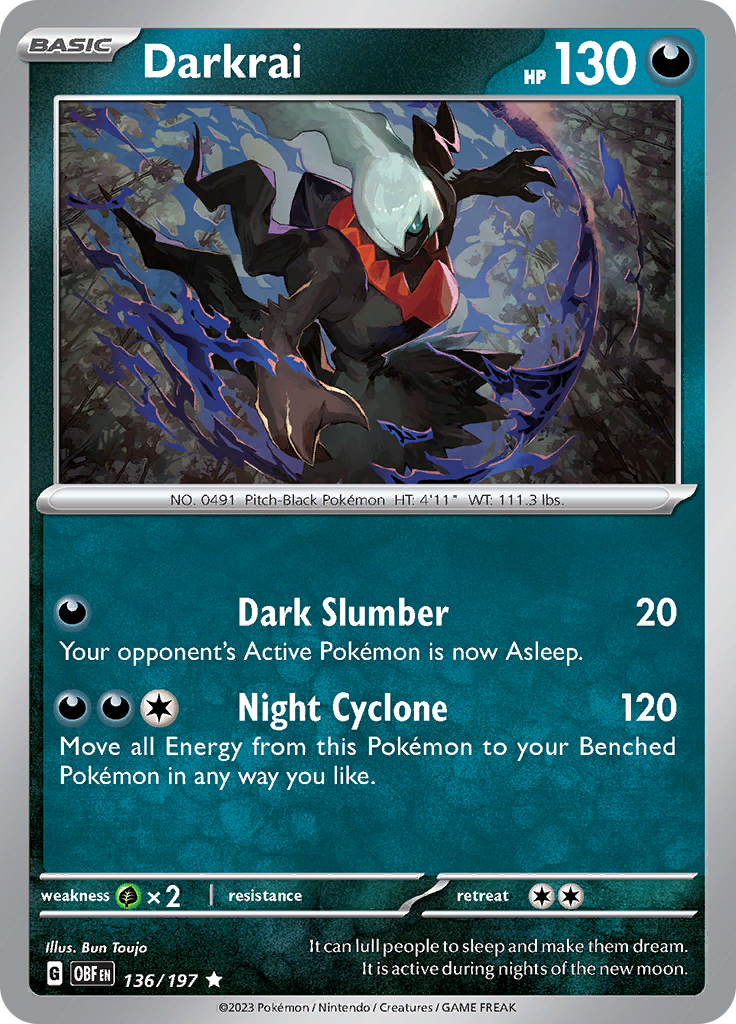 Darkrai (136/197) [Scarlet & Violet: Obsidian Flames] | Mega City Incorporated