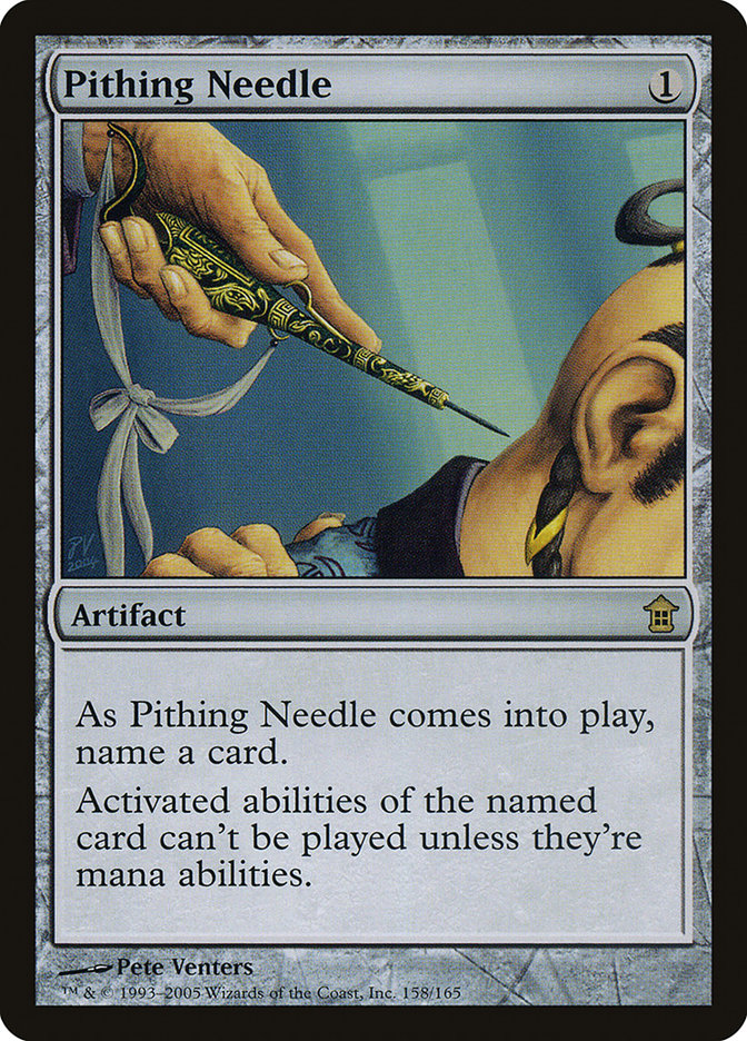 Pithing Needle [Saviors of Kamigawa] | Mega City Incorporated