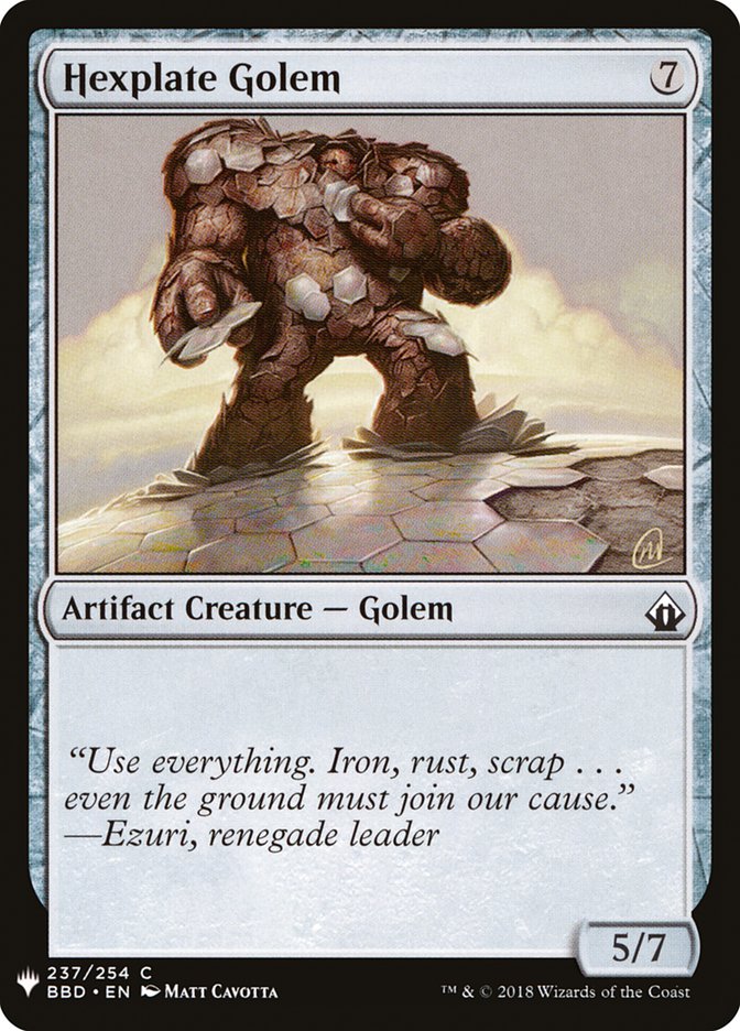 Hexplate Golem [Mystery Booster] | Mega City Incorporated