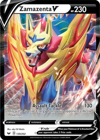 Zamazenta V (139/202) (Jumbo Card) [Sword & Shield: Base Set] | Mega City Incorporated