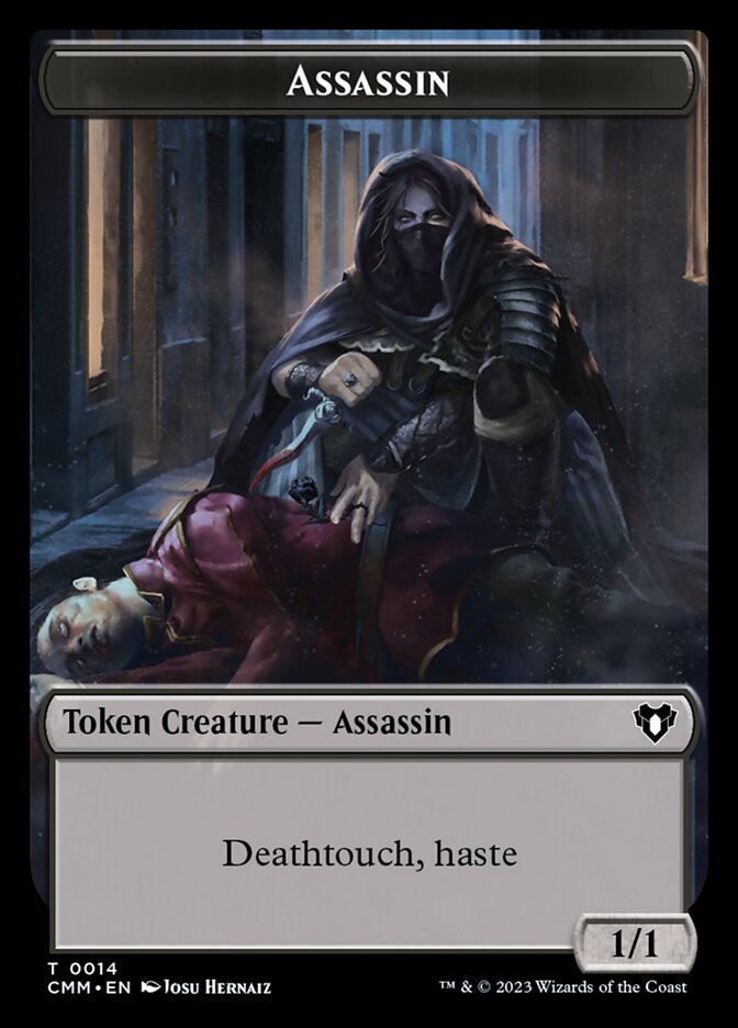 Treasure // Assassin Double-Sided Token [Commander Masters Tokens] | Mega City Incorporated