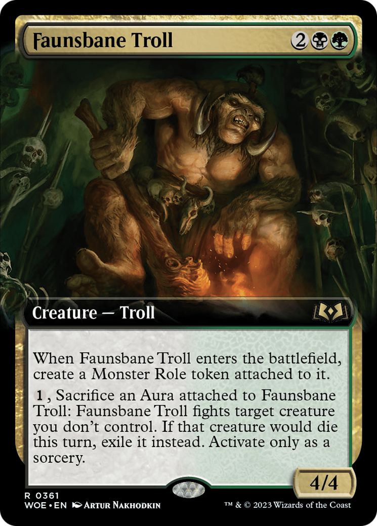 Faunsbane Troll (Extended Art) [Wilds of Eldraine] | Mega City Incorporated