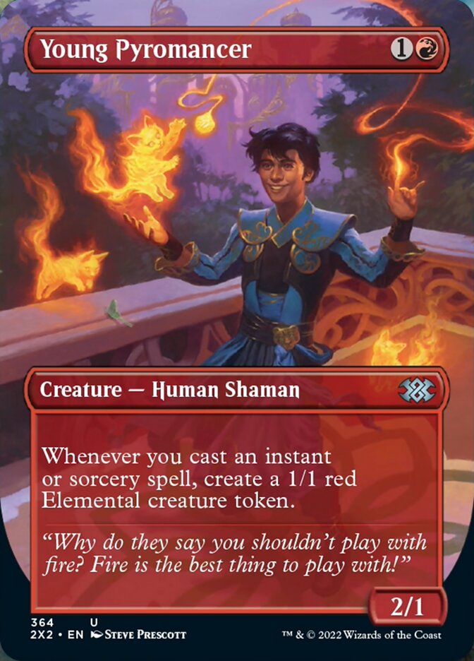 Young Pyromancer (Borderless Alternate Art) [Double Masters 2022] | Mega City Incorporated