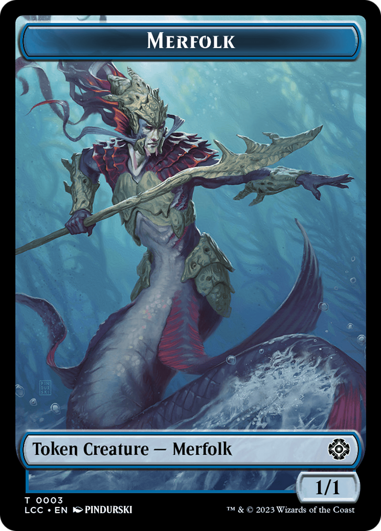 Boar // Merfolk (0003) Double-Sided Token [The Lost Caverns of Ixalan Commander Tokens] | Mega City Incorporated