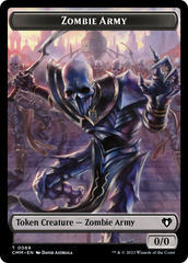 Human Warrior // Zombie Army Double-Sided Token [Commander Masters Tokens] | Mega City Incorporated