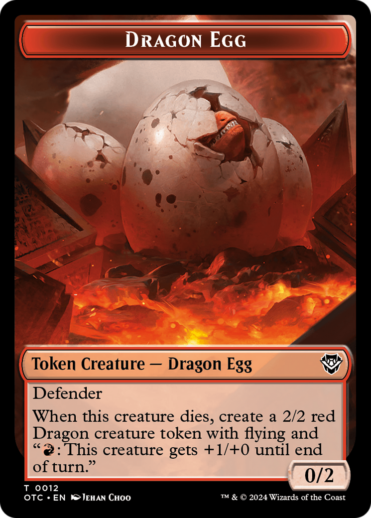 Dragon Egg // Dragon Double-Sided Token [Outlaws of Thunder Junction Commander Tokens] | Mega City Incorporated