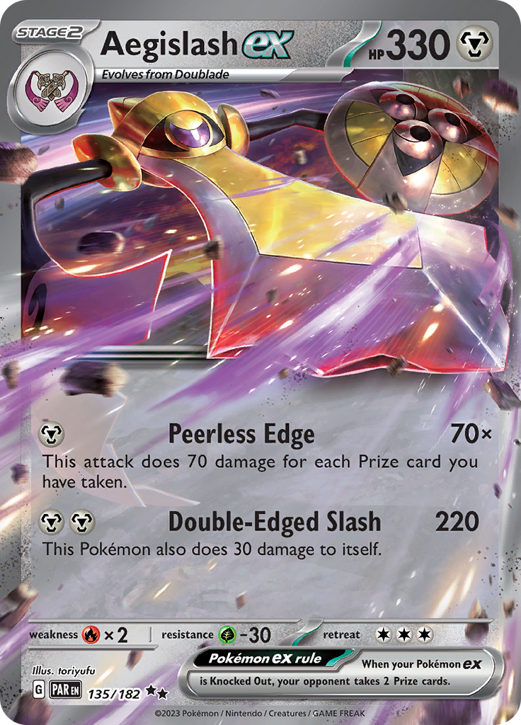 Aegislash ex (135/182) [Scarlet & Violet: Paradox Rift] | Mega City Incorporated