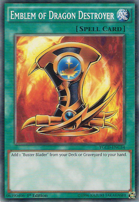 Emblem of Dragon Destroyer [YGLD-ENC34] Common | Mega City Incorporated