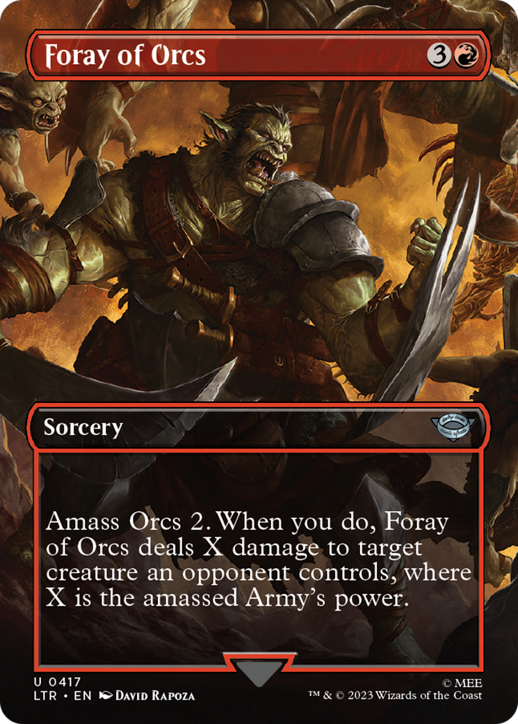 Foray of Orcs (Borderless Alternate Art) [The Lord of the Rings: Tales of Middle-Earth] | Mega City Incorporated