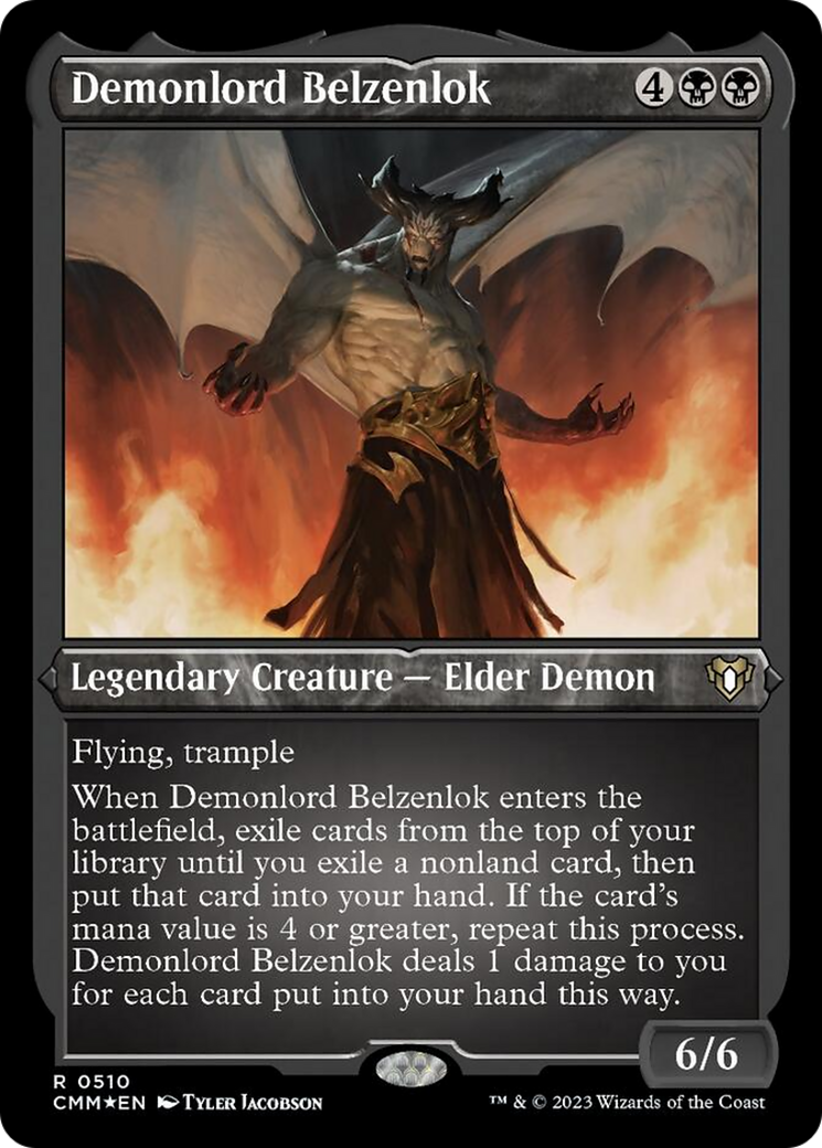 Demonlord Belzenlok (Foil Etched) [Commander Masters] | Mega City Incorporated