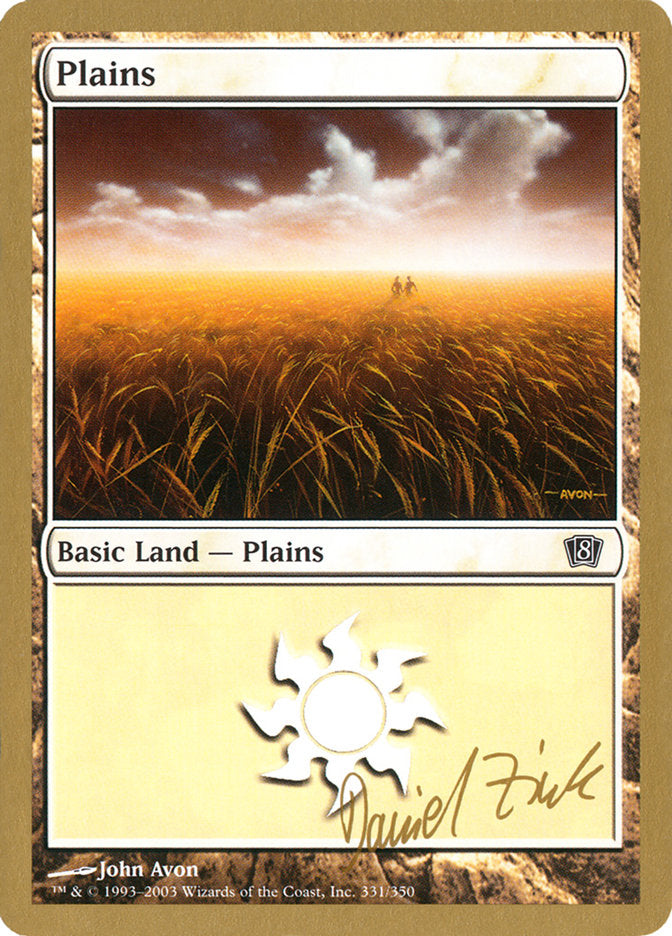 Plains (dz331) (Daniel Zink) [World Championship Decks 2003] | Mega City Incorporated