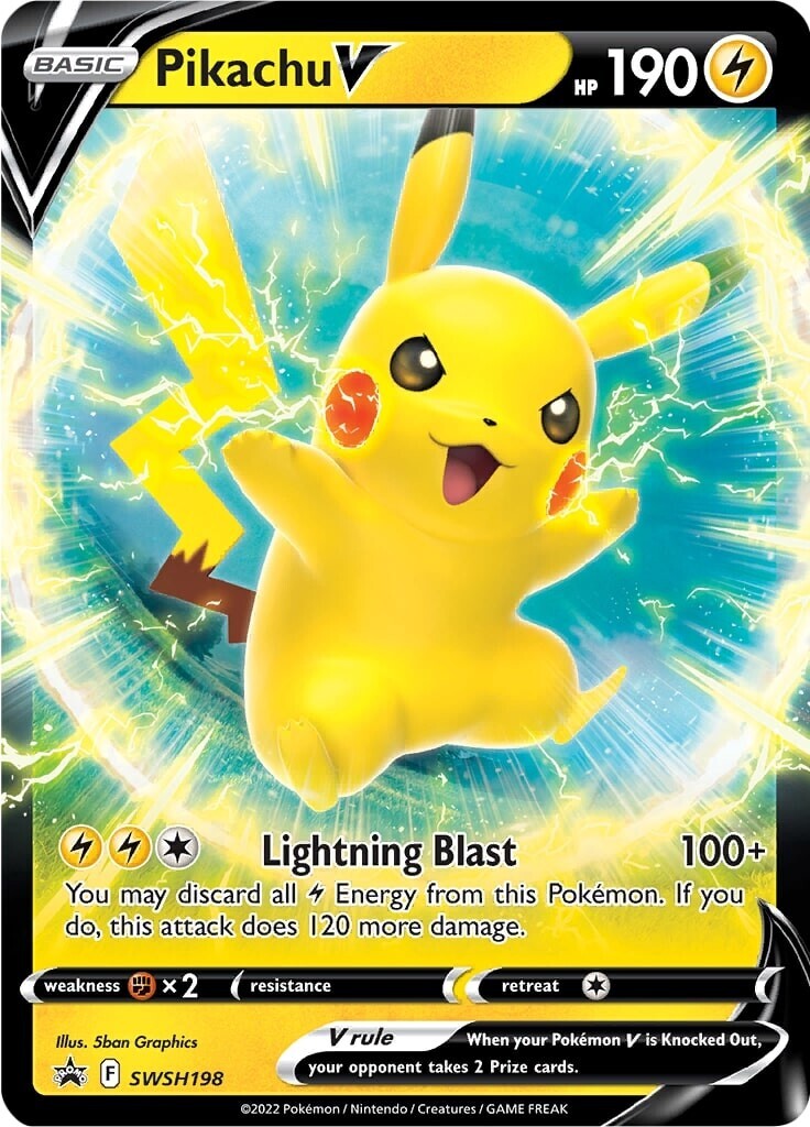 Pikachu V (SWSH198) (Jumbo Card) [Sword & Shield: Black Star Promos] | Mega City Incorporated