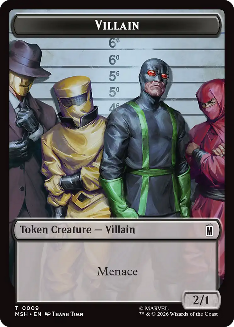 Shapeshifter (002) // Villain (009) Double-Sided Token [Marvel Super Heroes Commander Tokens] | Mega City Incorporated
