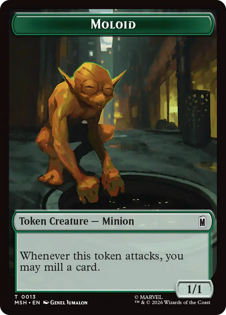 Wall // Moloid Double-Sided Token [Marvel Super Heroes Tokens] | Mega City Incorporated
