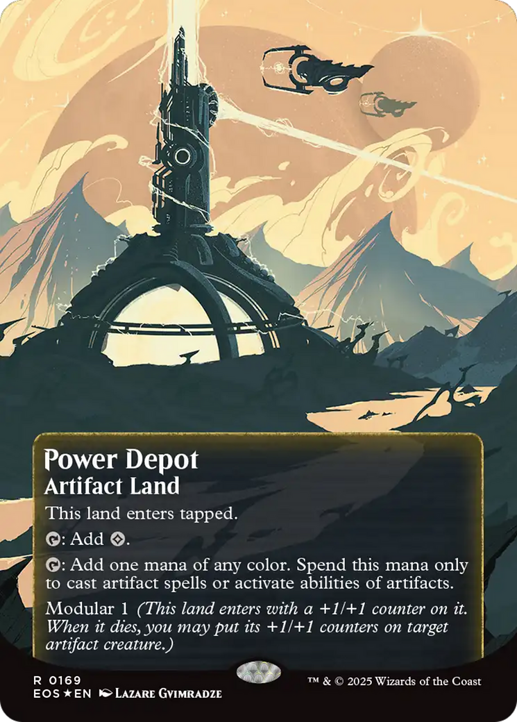 Power Depot (0169) (Borderless) (Galaxy Foil) [Edge of Eternities: Stellar Sights] | Mega City Incorporated