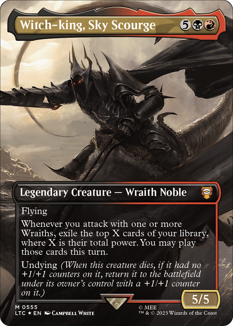 Witch-king, Sky Scourge (Borderless) (Surge Foil) [The Lord of the Rings: Tales of Middle-Earth Commander] | Mega City Incorporated