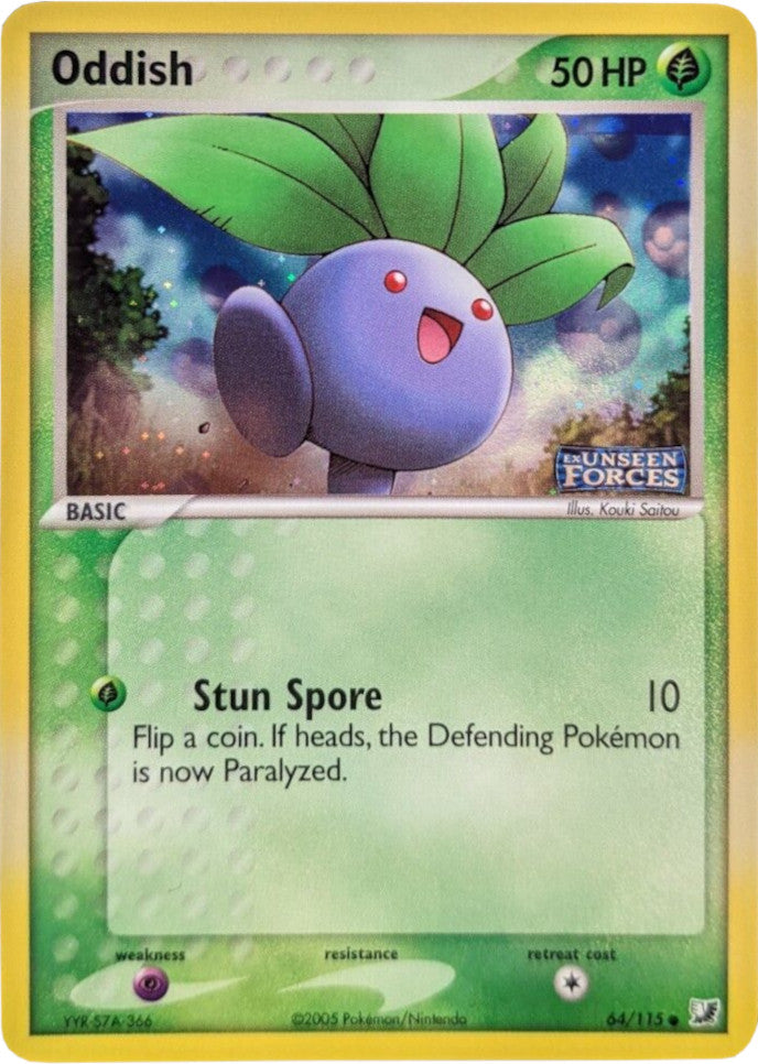 Oddish (64/115) (Stamped) [EX: Unseen Forces] | Mega City Incorporated