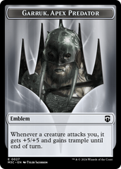 Garruk, Apex Predator Emblem // Saproling Double-Sided Token [Modern Horizons 3 Commander Tokens] | Mega City Incorporated